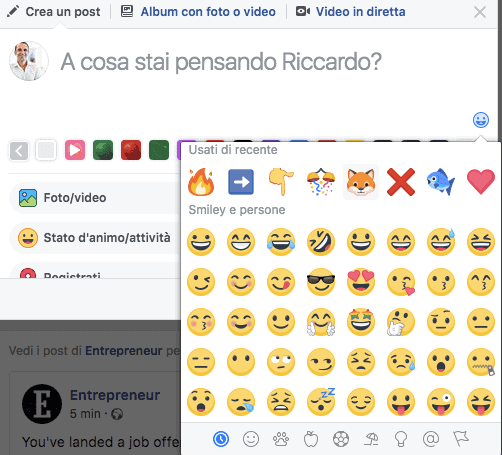 Come inserire le emoji su Facebook